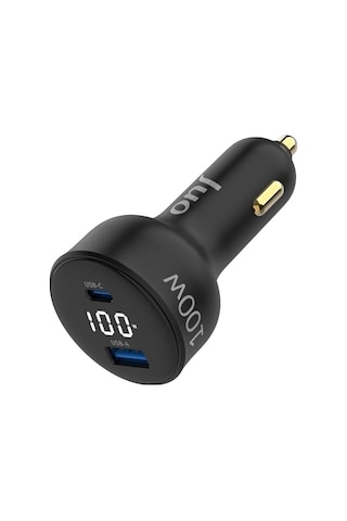 100w Led Ekranlı Type-c + Usb-a Araç Şarj Aleti İphone & Android & Notebook Araç İçi Şarj Cihazı
