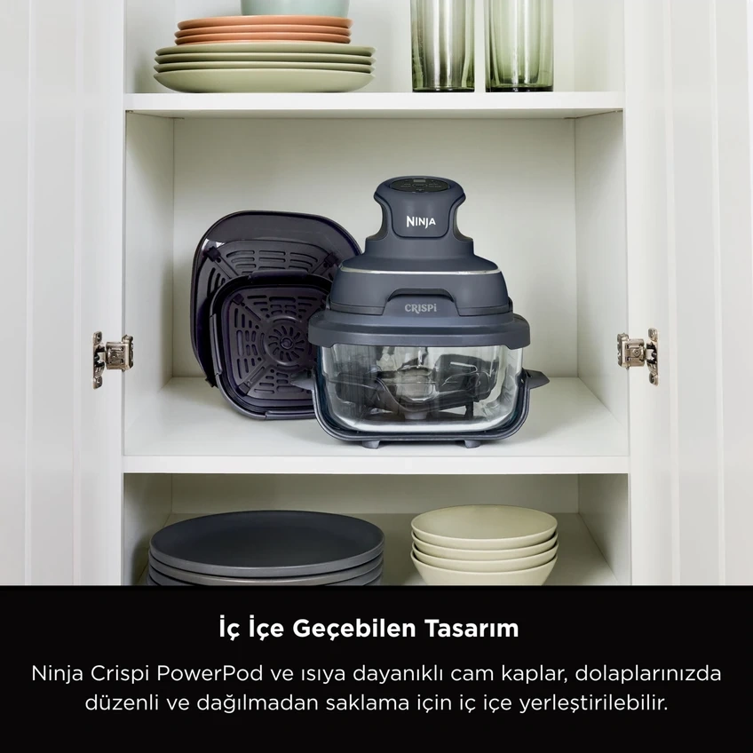Ninja Crispi 4-In-1 Taşınabilir Cam Hazneli Pişirme Sistemi