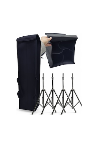 4"lü Kabin Hoparlör Standı Sehpası Için Soft Case Taşıma Çantası - Hoparlör Ayağı Kılıfı.