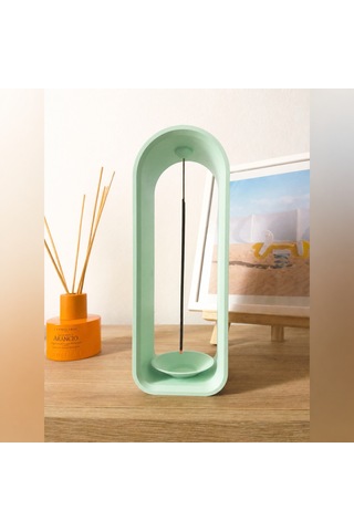 Storeşahin 3d Baskı The Shrine Tütsülük - Modern Kemer Formlu Tütsü Tutucu-mint Shn0720