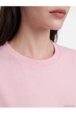 Lcw Comfort Pembe Modal Karışımlı Kadın Tişört