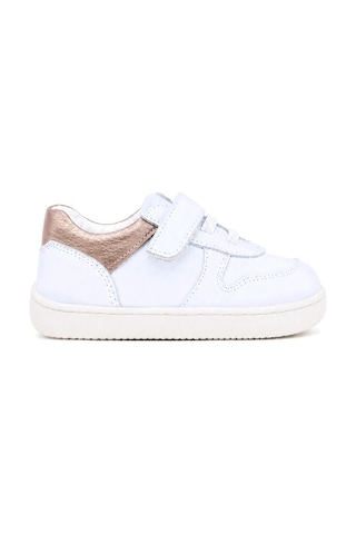 Rakerplus Bob Hakiki Deri Beyaz Nubuk Bakır Cırtlı Bebek Sneaker Ayakkabı