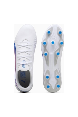 Puma King Match Fg/ag 107863 02 Beyaz & Mavi & Kırmızı Futbol Kramponu 001