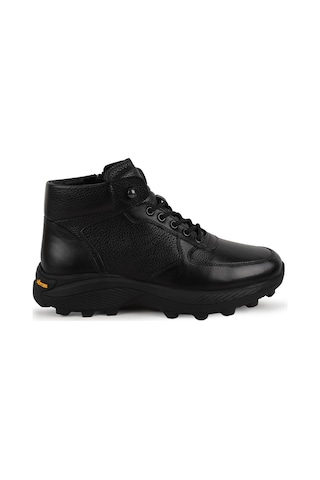 Libero L6282 Erkek Hakiki Antik Deri Bağcıklı Agresif Dişli Hafif Eva Taban Sneaker Bot Siyah