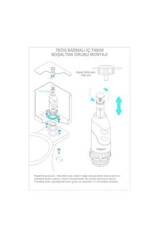 Visam Teos Rezervuar Iç Takım 614-001 Basmalı Sistem Rezervuar Iç Takım 614-001. Diğer