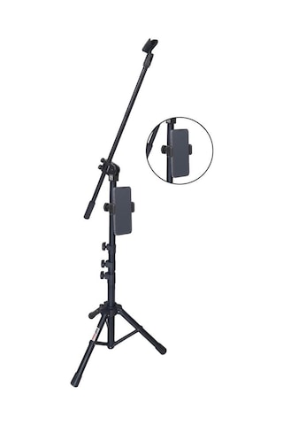 Lastvoice Ms07m Yüksek Kaliteli Tripod Mikrofon Standı Telefon Tutucu Dahil