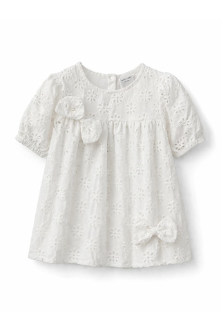 Baby Lory Kids Store Çıkarılabilir Kurdeleli Detaylı Elbise Beyaz