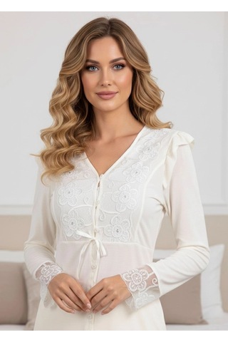 Colezium Ekru Penye Pijama Takımı Renkli