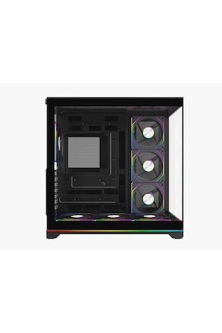Strong Balerion 7x 120 Mm Fanlı Argb Kumandalı Şerit Ledli Atx Akvaryum Siyah Gaming Bilgisayar Kasası Powersız