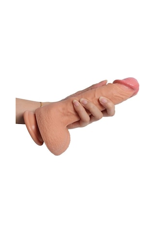 Lilitu Shop 22 cm Gerçekçi Çift Katmanlı Silikon Penis - Ercules