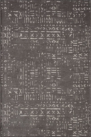 Mikasa Mks01z Antrasit Dekoratif Şönil Kilim İskandinav Desen Yıkanabilir Yumuşak Kaymaz Taban Halı