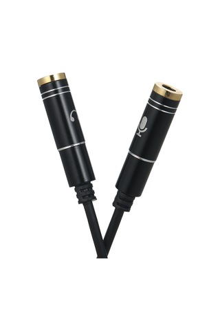 Mufunye 3.5mm Ses Çevirici Kablosu - Tek Erkekden Çift Dişeye 30cm Uzunlukta - Ses Dağıtım Kabloyu