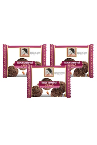 Leila Duble Kakao Badem Unu Kurabiyesi 40 Gr X 3
