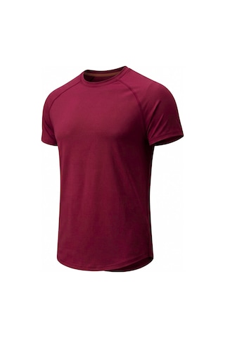 Genius Store 3'lü Paket Erkek Spor Tişört Pamuklu Esnek Günlük Kullanıma Uygun Premium Rahat Kalıpt-shirt Lacivert-bordo-gri