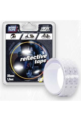 Boss Tape Reflektif Petekli Kedi Gözü Bant 35mm-1,5mt Beyaz