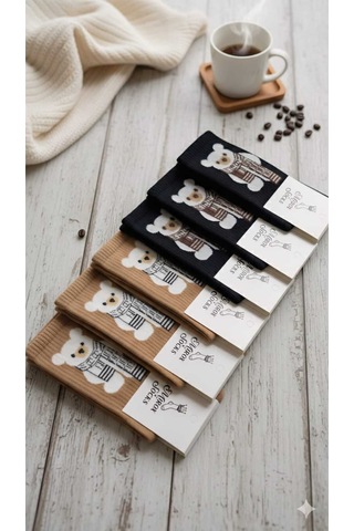 Kadın Pamuk Çorap Kışlık 36-40 Numara Asorti 6'lı Paket Set 1