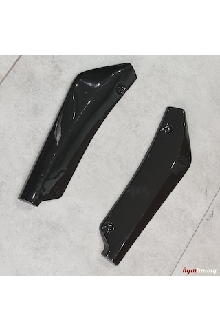 Universal Arka Tampon Flap Seti , Kısa Tampon Başlığı Piano Black