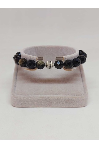 Sirius Serisi Golden Obsidyen Taşı 10mm Unisex Bileklik 52930 Çok Renkli