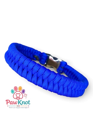 Handmade Paraşüt İpi El Dokuması Kedi/köpek Boyun Tasması Lacivert S Beden 25cm Max