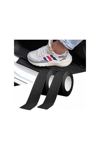 Teltree Karbon Fiber Araba Kapı Basamak Koruyucu Filmi 7cm 5m - Sürtünme Ve Suya Dayanıklı, Kaymaz Dokulu, Kolay Kurulum - İki Paketli