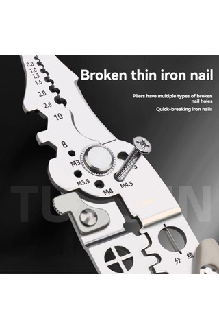 Singree Profesyonel Çok Fonksiyonlu Kablo Soyma Pensesi - Kesme, Bükme, Vidalama İşlevli 112 Karakter