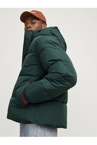 Jack & Jones Erkek Kapüşonlu Şişme Mont - 12256974 Siyah
