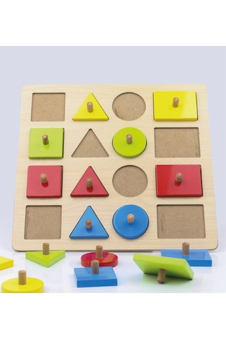 Geometrik Şekiller Puzzle 16 Parça