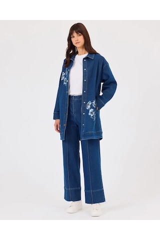 Scl Kadın Düğmeli Cep Detaylı Jean Pantolon 10002422211002 Lacivert
