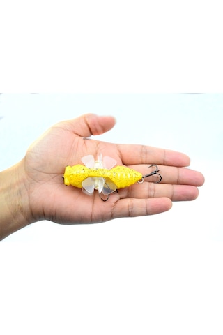 Reedark 7.5cm Sarı İki Milletli Döner Yaban Hayatı Balık Yemi - Abs Malzeme, Gerçekçi Tasarım