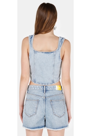 Colin's Colins Dar Kesim Bisiklet Yaka Mavi Kadın Büstiyer Cl1069854 Q1.v1 Dn01220 Denim