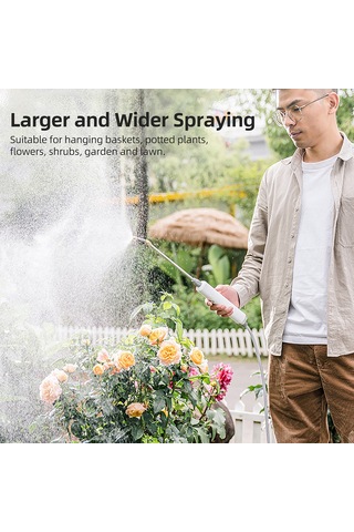 Vkemall Bahçe Sulama Elektronik Sprey, 3 Ayar Atomize, Geri Çekilebilir Çelik Top, 3m Hortum, Batarya Dahil