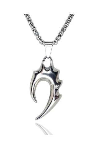 Vog Tribal Alev Unisex Çelik Sevgiliye - Eşe - Babaya - Arkadaşa Hediye Kolye