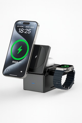 Küp Tasarımlı Telefon & Akıllı Saat & Kulaklık İçin 3in1 Kablosuz