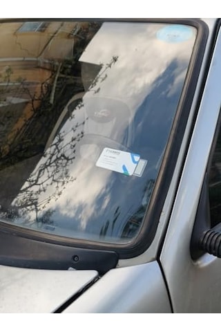 2 Adet Araç Ön Camı Kartvizit Ve Etiket Tutucu, Şeffaf Yapışkanlı Plastik Kartlık