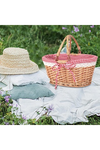 Homyl Çiftlik Evi Bahçe Düğünü Için Tutamak Rattan Kırmızı