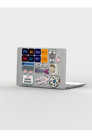 Groovy Tasarım Stickers Çıkartma Pytkstk119 Çok Renkli