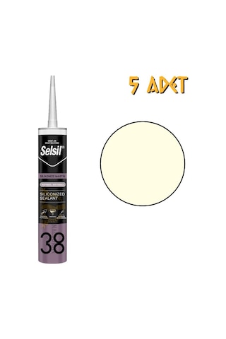 Selsil Silikonize Mastik Bej 500 Gr. - 5 Adet Bej