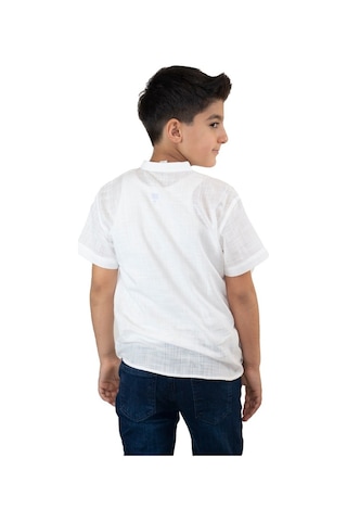 Eliş Şile Bezi Kısa Kol Şile Bezi Bodrum Erkek Çocuk Tshirt Beyaz 3001