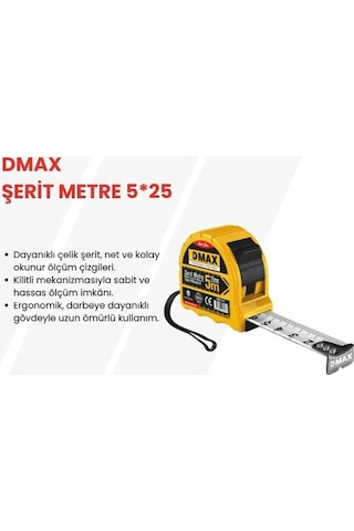 Çelik Şerit Metre 5mt 25mm