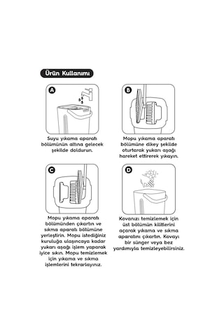 Smarter Tablet Mikrofiber Mop + 4'lü Yedek Mop Temizlik Seti
