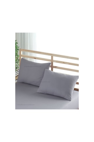 Formeya Ranforce %100 Pamuk Yastık Kılıfı 2 Adet 50X70 Kapaklı Gri