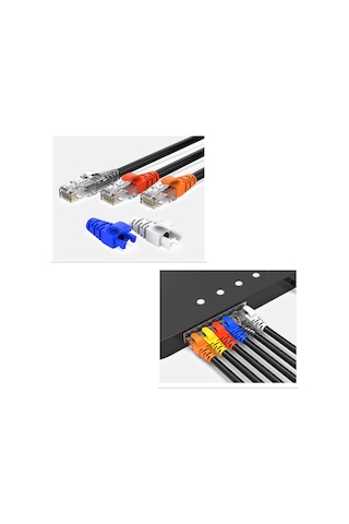 100 Adet - Yeni Nesil Cat5e / Cat6 Rj45 Koruyucu Kılıf Boot - Renkli
