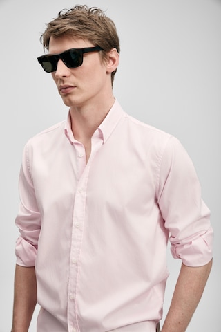 Lufian Danıel Erkek Basic Gömlek Regular Fit Pembe Pembe 111010677100800
