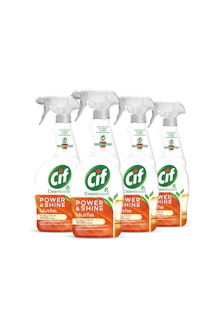 Cif Power & Shine Sprey Mutfak Temizleyici 4 x 750 ML