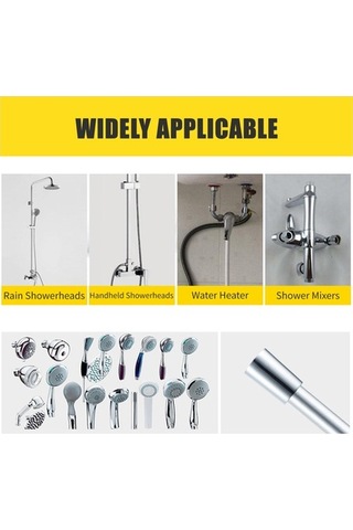 Ulzyvf Paslanmaz Çelik Uzun Duş Hortumu - 360 Döner, Patlamaz, Sızıntı Önleyici G1/2 Bağlantı Diğer