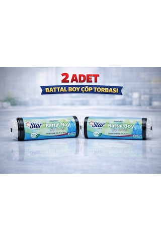 Star Plus Standart Büyük Boy Atık Poşeti 65x80 Cm 10 Adet Dayanıklı Sızdırmaz Atık Torbası 2 Adet Star Plus Standart Büyük Boy Atık Poşeti 65x80 Cm 10 Adet Dayanıklı Sızdırmaz Atık Torbası 2 Adet