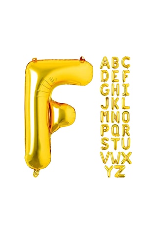 F Harf Gold Folyo Balon16 İnç 36 cm