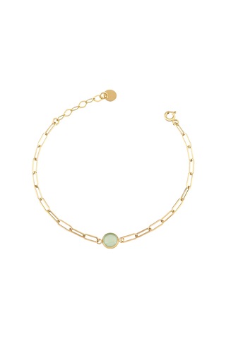 Debora Jewelry 14 Ayar Altın Yeşil Kuvars Taşlı Ataç Modeli Bileklik Debora Jewelry 14 Ayar Altın Yeşil Kuvars Taşlı Ataç Modeli Bileklik