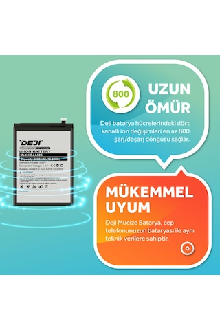 Samsung Galaxy Uyumlu A02S/A03/A03S Batarya Mucize Batarya Deji