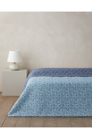 Paisley Celeste King Size Çok Amaçlı Örtü 220x240 Cm Mavi